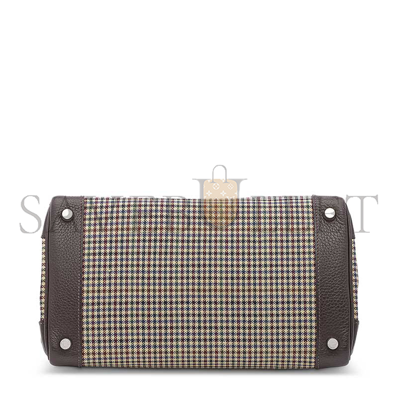 HERMÈS MASTER BIRKIN 30 TOGO AND PLAID WOOL PALLADIUM HARDWARE (30*23*15cm)